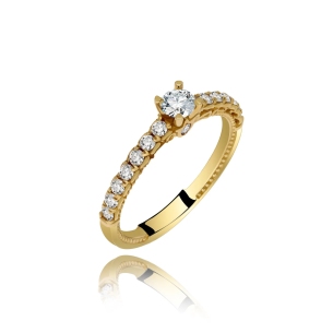 Pierścionek Złoty Z Brylantami 0,51ct RSTB0878
