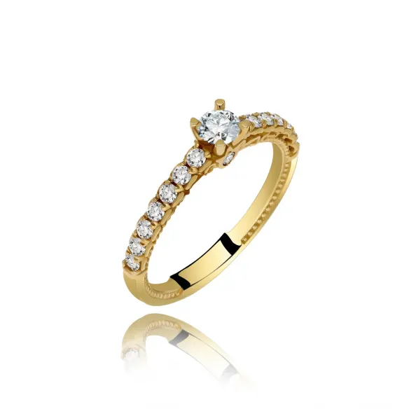 Pierścionek Złoty Z Brylantami 0,51ct RSTB0878