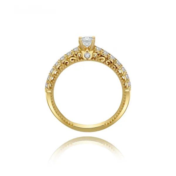 Pierścionek Złoty Z Brylantami 0,51ct RSTB0878