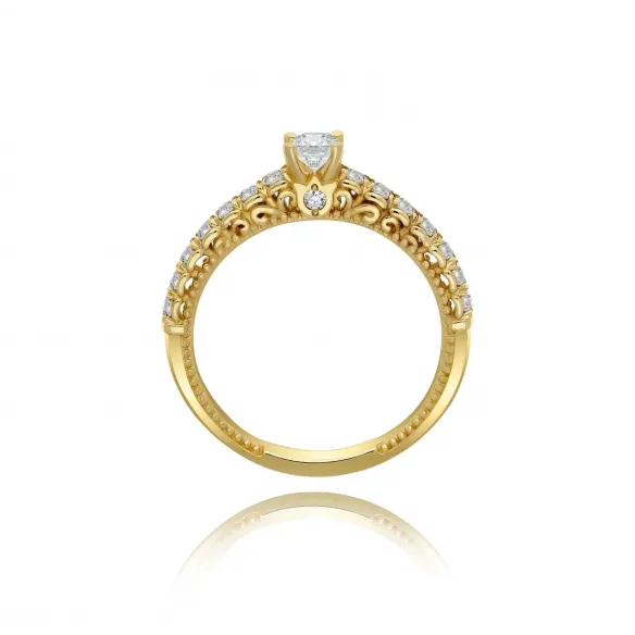 Pierścionek Złoty Z Brylantami 0,51ct RSTB0878