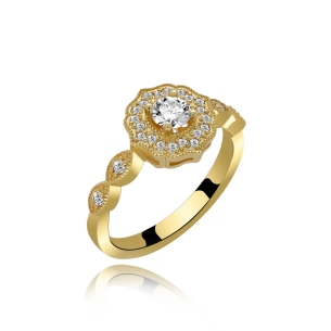 Złoty Pierścionek z Brylantami 0,30ct RSM0006
