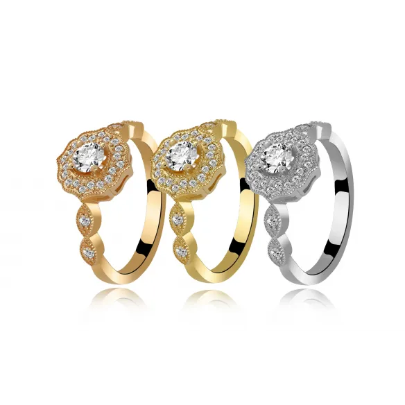 Złoty Pierścionek z Brylantami 0,30ct RSM0006