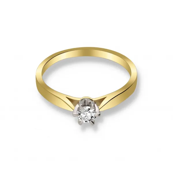 Pierścionek Złoty Z Brylantem 0,20ct RS0336