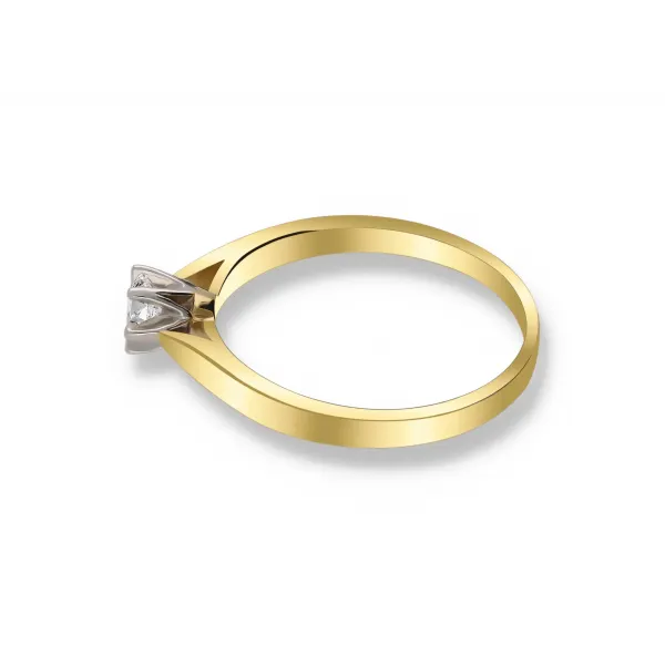 Pierścionek Złoty Z Brylantem 0,20ct RS0336