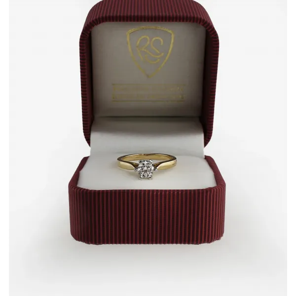 Złoty Pierścionek Z Moissanitem 0,50ct RS0336