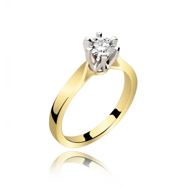 Złoty Pierścionek Z Moissanitem 0,50ct RS0336