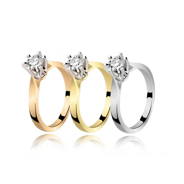 Złoty Pierścionek Z Moissanitem 0,50ct RS0336