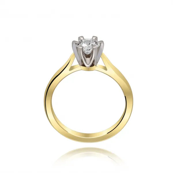 Złoty Pierścionek Z Moissanitem 0,50ct RS0336