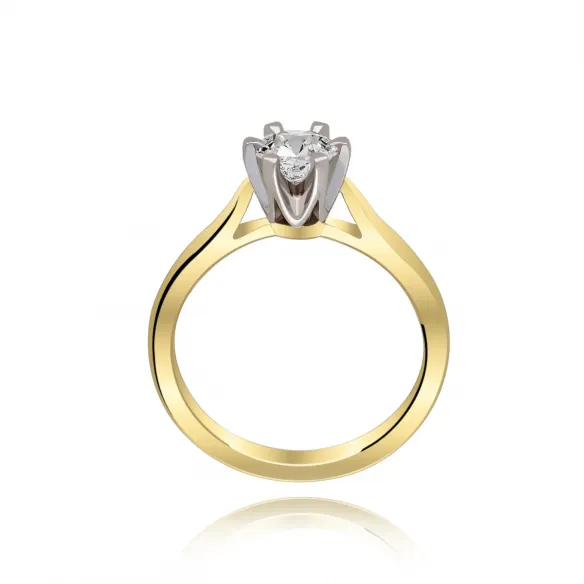 Złoty Pierścionek Z Moissanitem 0,50ct RS0336