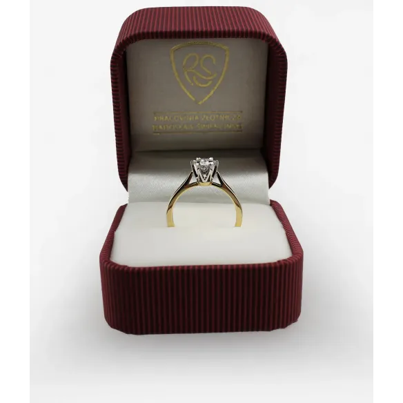 Złoty Pierścionek Z Moissanitem 0,50ct RS0336