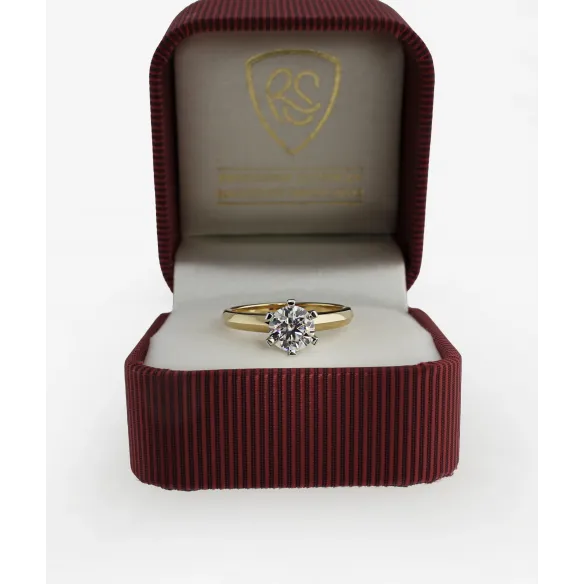 Złoty Pierścionek Z Moissanitem 1,00ct RS0226