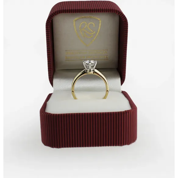 Złoty Pierścionek Z Moissanitem 1,00ct RS0226