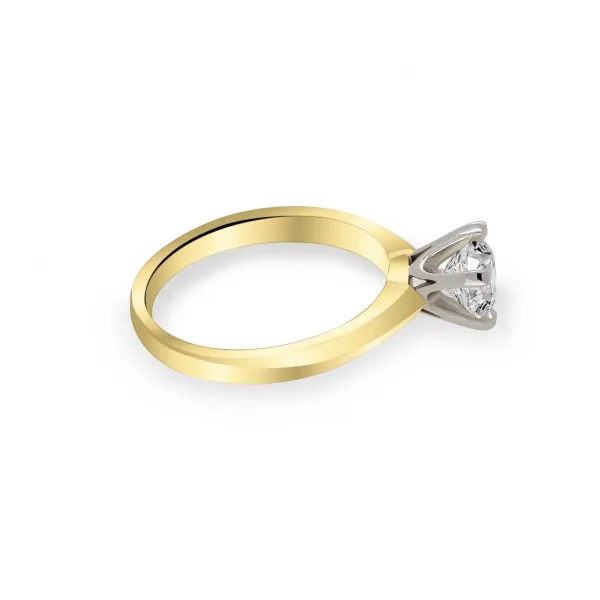 Złoty Pierścionek Z Moissanitem 1,00ct RS0226