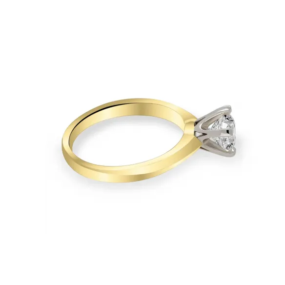 Złoty Pierścionek Z Moissanitem 1,00ct RS0226