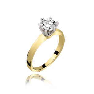 Złoty Pierścionek Z Moissanitem 1,00ct RS0226