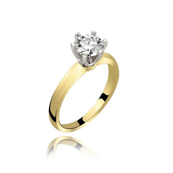 Złoty Pierścionek Z Moissanitem 1,00ct RS0226