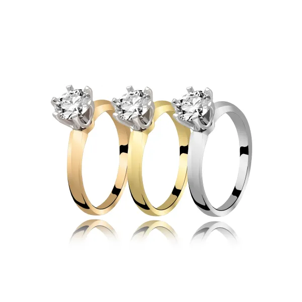 Złoty Pierścionek Z Moissanitem 1,00ct RS0226