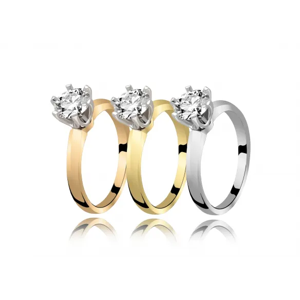 Złoty Pierścionek Z Moissanitem 1,00ct RS0226