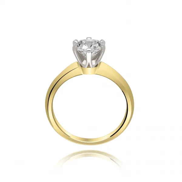 Złoty Pierścionek Z Moissanitem 1,00ct RS0226