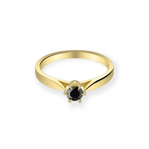 Pierścionek Z Czarnym Brylantem 0,25ct RS0336