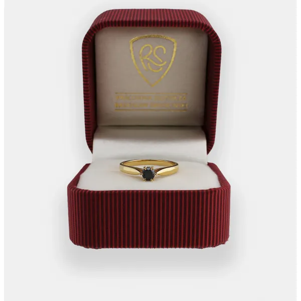 Pierścionek Z Czarnym Brylantem 0,25ct RS0336