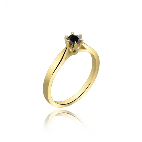 Pierścionek Z Czarnym Brylantem 0,25ct RS0336