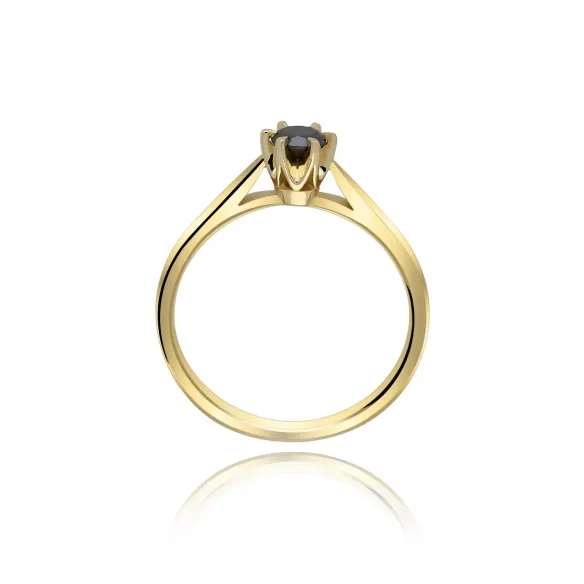 Pierścionek Z Czarnym Brylantem 0,25ct RS0336