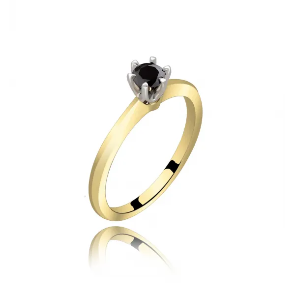 Pierścionek Z Czarnym Brylantem 0,25ct RS0226