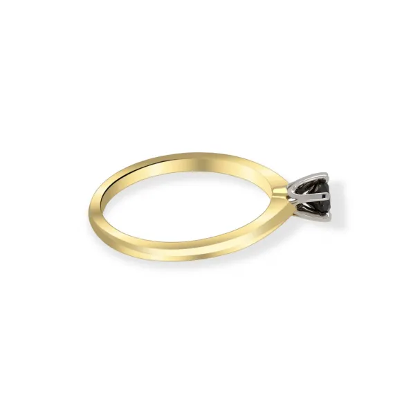Pierścionek Z Czarnym Brylantem 0,25ct RS0226