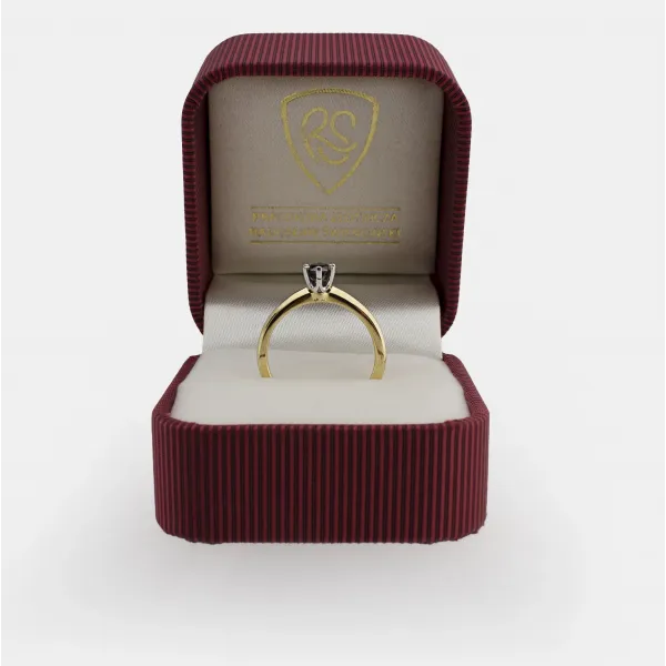 Pierścionek Z Czarnym Brylantem 0,25ct RS0226