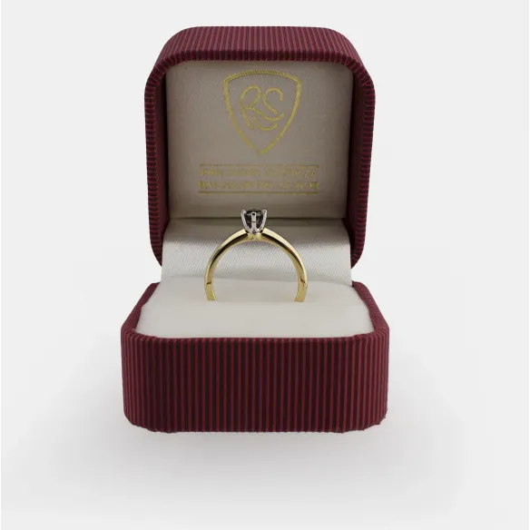 Pierścionek Z Czarnym Brylantem 0,25ct RS0226