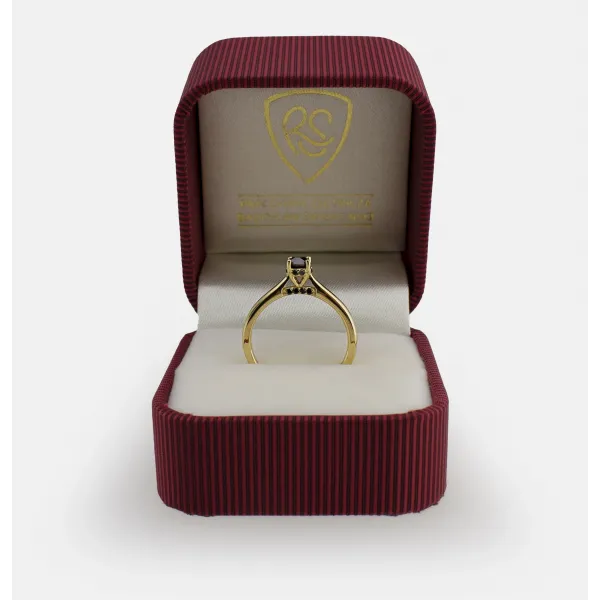 Złoty Pierścionek Czarne Brylanty 0,32 ct RS0000