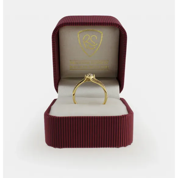 Złoty Pierścionek Z Brylantami 0,34 ct RSR011