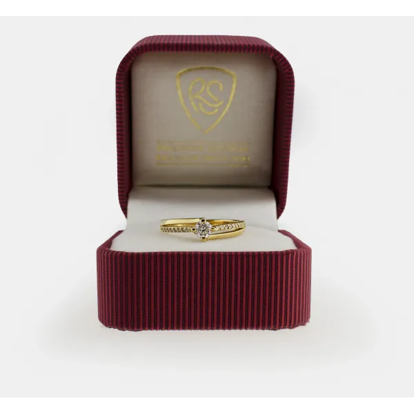 Złoty Pierścionek Z Brylantami 0,34 ct RSR011