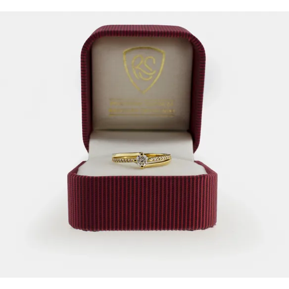 Złoty Pierścionek Z Brylantami 0,34 ct RSR011