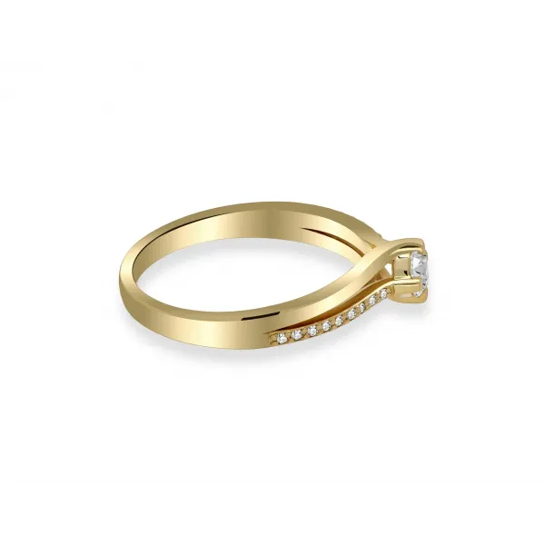 Złoty Pierścionek Z Brylantami 0,34 ct RSR011