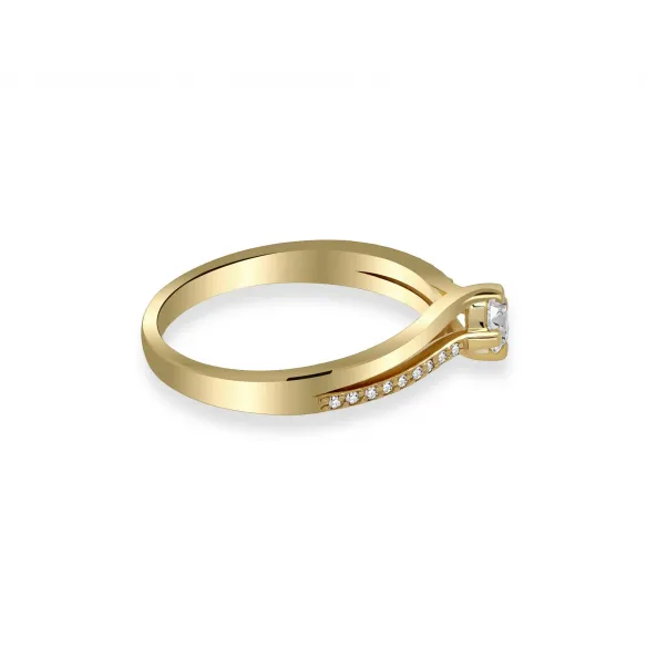 Złoty Pierścionek Z Brylantami 0,34 ct RSR011