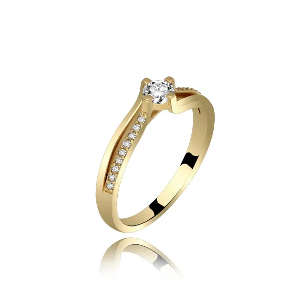Złoty Pierścionek Z Brylantami 0,34 ct RSR011