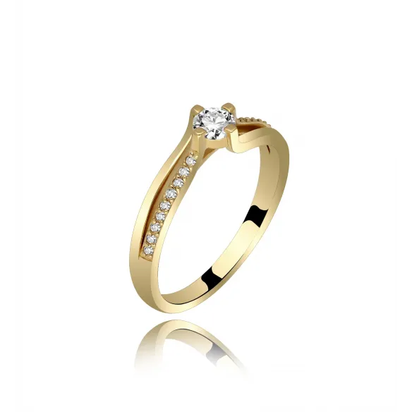 Złoty Pierścionek Z Brylantami 0,34 ct RSR011