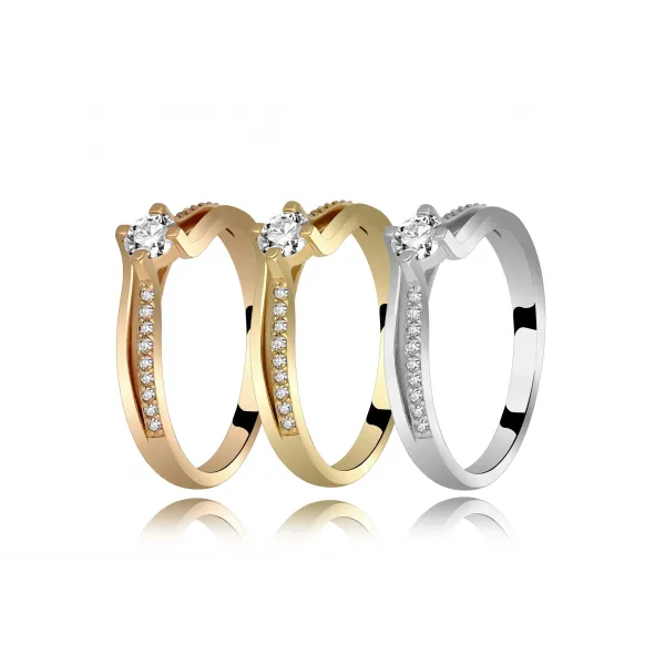 Złoty Pierścionek Z Brylantami 0,34 ct RSR011