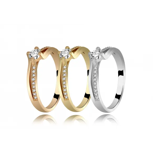 Złoty Pierścionek Z Brylantami 0,34 ct RSR011