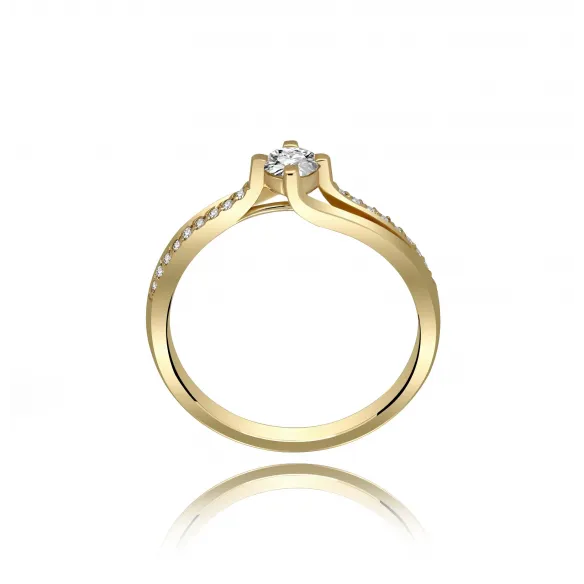 Złoty Pierścionek Z Brylantami 0,34 ct RSR011