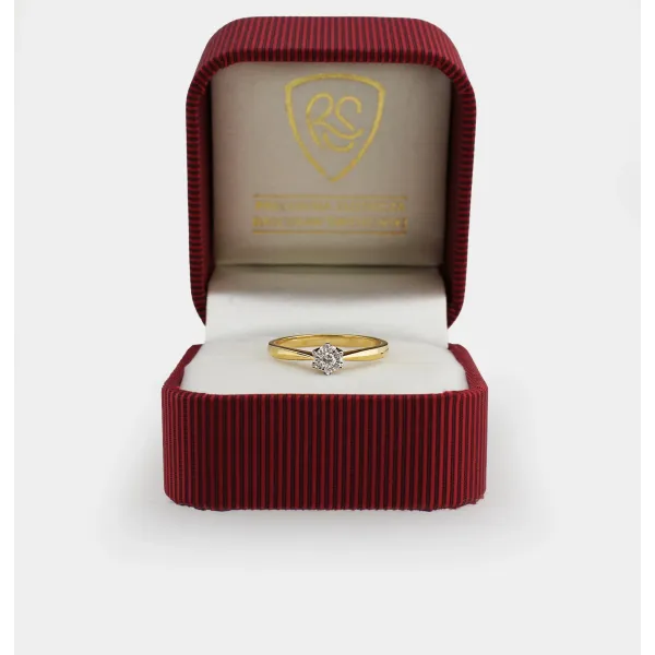 Pierścionek Złoty Z Brylantem 0,06ct RSDI348