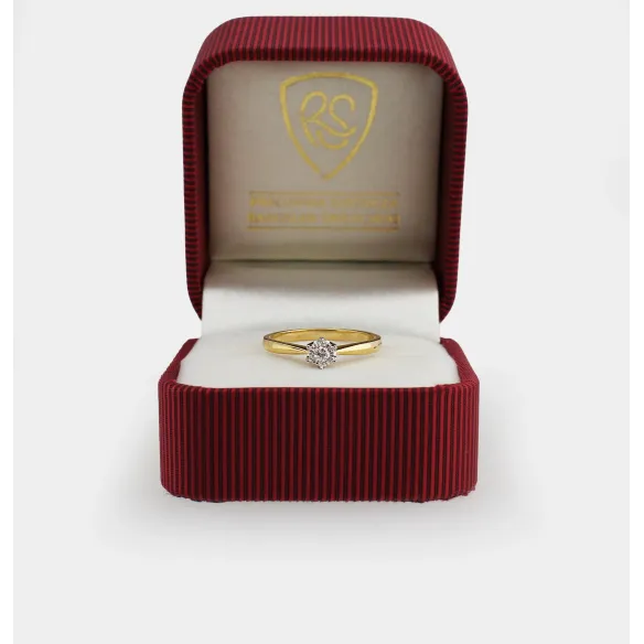 Pierścionek Złoty Z Brylantem 0,06ct RSDI348