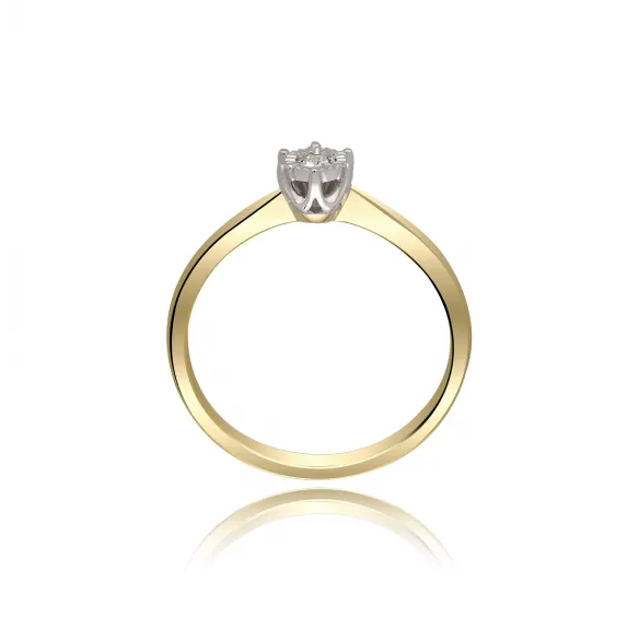 Pierścionek Złoty Z Brylantem 0,06ct RSDI348