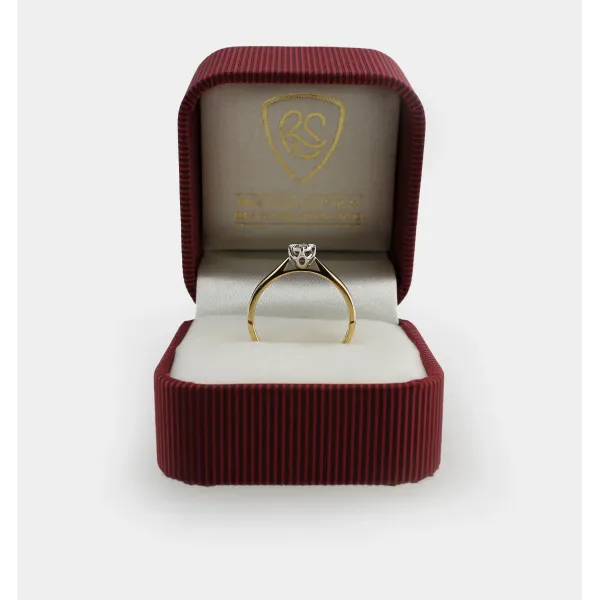 Pierścionek Złoty Z Brylantem 0,10ct RSDI4