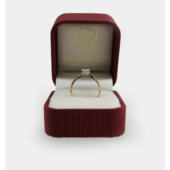 Pierścionek Złoty Z Brylantem 0,10ct RSDI4