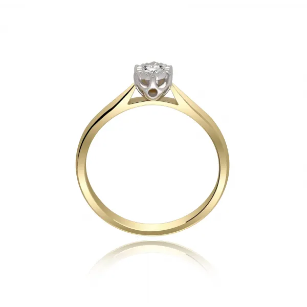 Pierścionek Złoty Z Brylantem 0,10ct RSDI4