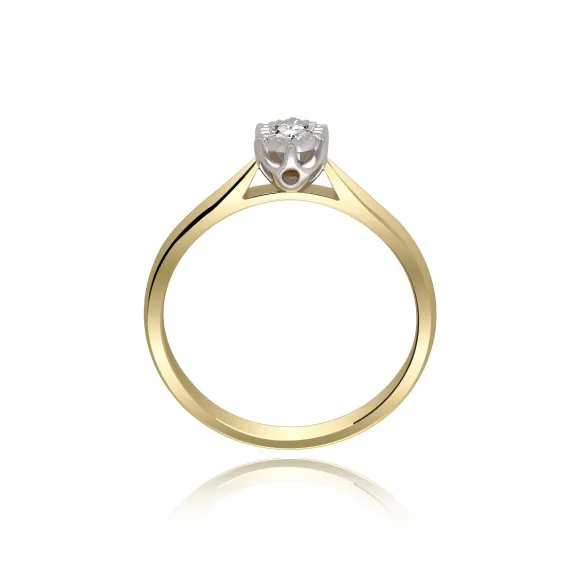 Pierścionek Złoty Z Brylantem 0,10ct RSDI4