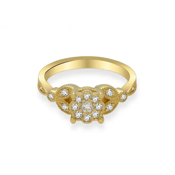 Złoty Pierścionek z Brylantami 0,30ct RSTB34